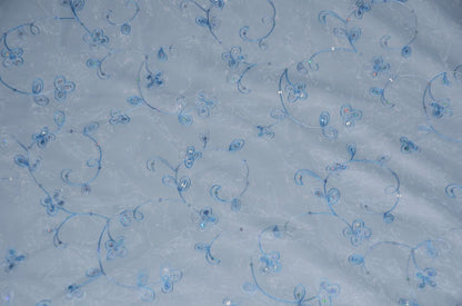 Dahlia Organza Embroidery Fabric by the Yard | 54" Wide | Multiple Colors |