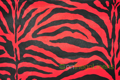 Zebra Print Charmeuse Satin Fabric | Silky Satin Zebra Print Fabric | 100% Polyester |