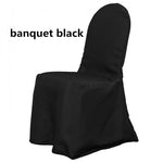 Polyester Banquet Chair Cover | White Ivory Black Banquet Chair Covers | 150gsm | Econoline Ready To Ship |