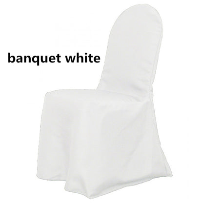 Polyester Banquet Chair Cover | White Ivory Black Banquet Chair Covers | 150gsm | Econoline Ready To Ship |