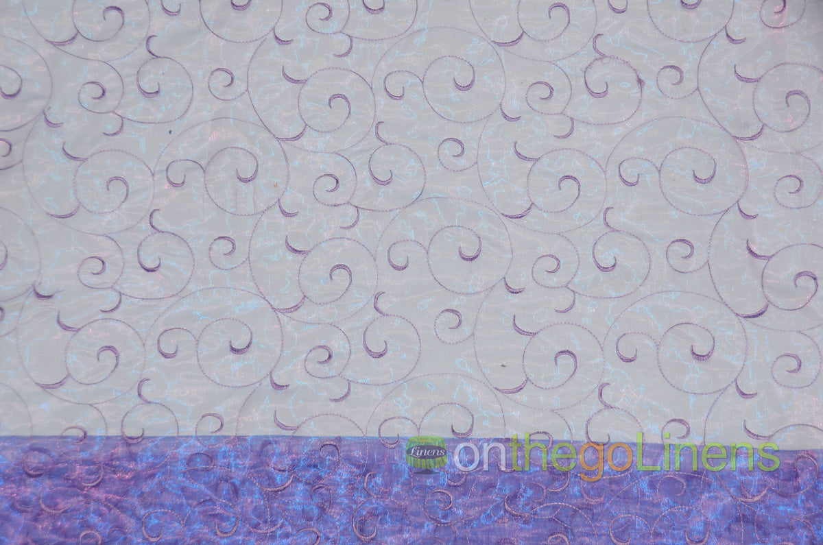 Swirl Organza Fabric by the Yard | Organza Embroidery Fabric | Multiple Colors |