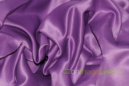 Lamour Satin Fabric by the Yard & Bolt | 100% Polyester Semi Dull Heavy Satin Fabric | 60" Wide | Multiple Colors |