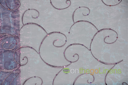 Ferial Organza Embroidery Fabric by the Yard | Sheer Organza Embroidery Fabric | 54" Wide |