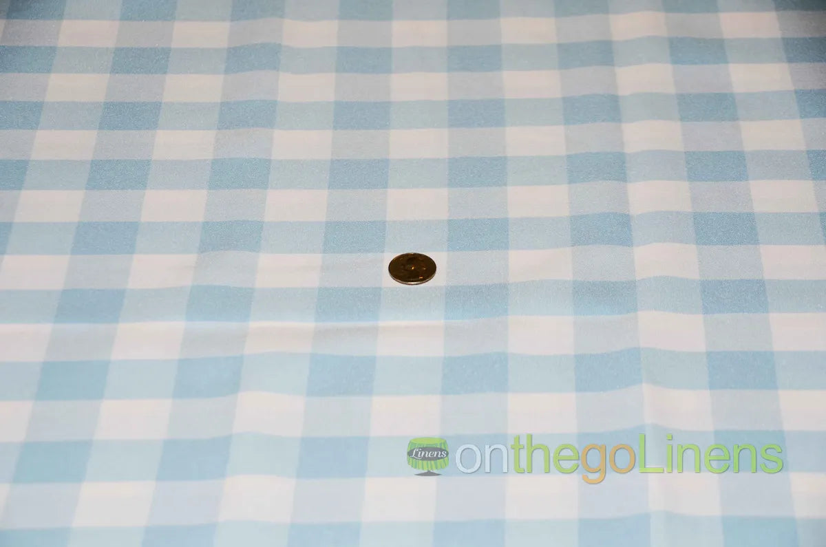 Picnic Checkered Tablecloths | Gingham Table Linens  | 100% Polyester | 1x1 Square |