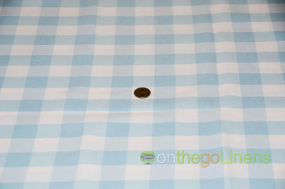 White Skyblue Picnic Checkers