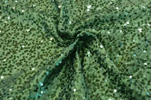 Hunter Green Taffeta Sequins