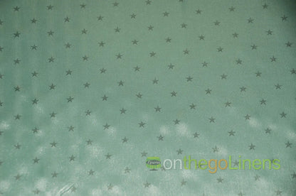 Silver Star Charmeuse Satin Print Table Linens