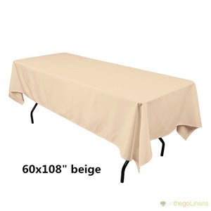 60" x 108" Banquet Polyester Tablecloth | Multiple Colors | Econoline Ready to Ship |
