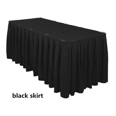 Visa Polyester Table Skirting & Stage Skirting | Female Velcro Sewn In | Multiple Colors | Shirred Pleat |