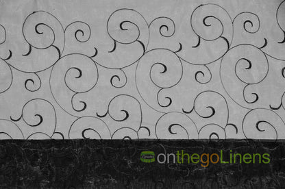 Swirl Organza Fabric by the Yard | Organza Embroidery Fabric | Multiple Colors |