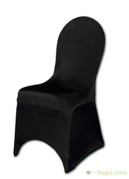 Spandex Chair Covers | White Ivory Champagne Gold Black | Strong Elastic Footing |