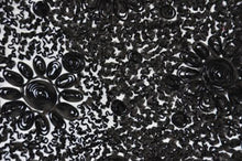 Wedding Bliss Fabric by the Yard | 3d Chiffon Flowers | 100% Polyester |