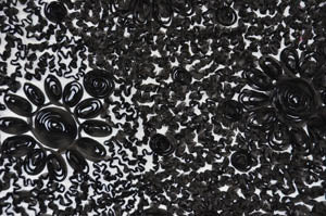 Wedding Bliss Fabric by the Yard | 3d Chiffon Flowers | 100% Polyester |