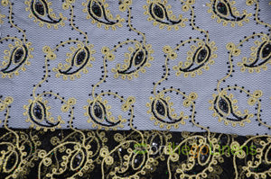 Coco Paisley Embroidery Table Overlays | Metallic Coco Paisley Embroidery Overlays | Multiple Colors |