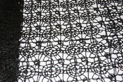 Chemical Lace Chain Embroidery Table Overlay and Table Banquet | Multiple Colors |