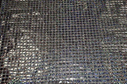Hologram Quad Sequins Fabric by the Yard | Hologram Square Confetti Sequins Fabric | 45" Wide | Multiple Colors |