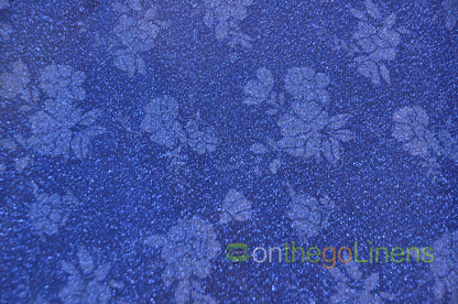 Embossed Floral Lurex Fabric by the Yard | Floral Tinsel Fabric | 60" Wide | 3 Colors |