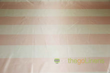 3.5" Stripe Lamour Satin Prints  | Event Drapery Custom Manufactured | Six Colors Available |