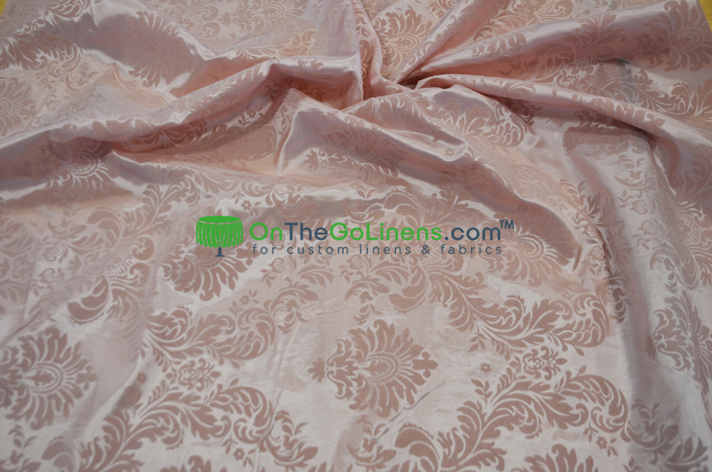 Damask Flocking Taffeta Fabric by the Yard | Flocking Velvet Damask Fabric | 60" wide |