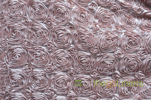 Rosette Satin Fabric by the Yard | 54" Wide | 3d Rose Satin Fabric |