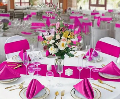 Bridal Satin Napkins & Chair Sashes | Multiple Colors |