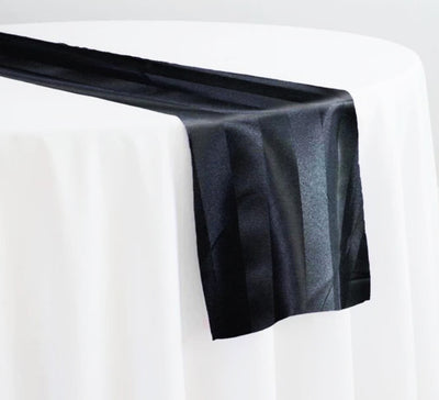 Bridal Satin 1" Tuxedo Stripe Table Runners | Multiple Colors Available |