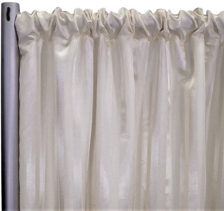 Bridal Satin 1" Tuxedo Stripe Event Drapery Panels | Multiple Colors |