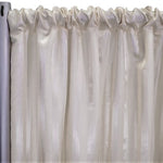 Bridal Satin 1" Tuxedo Stripe Event Drapery Panels | Multiple Colors |