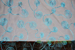 Donatello Organza Embroidery Fabric by the Yard | Multiple Colors | 54" Wide |