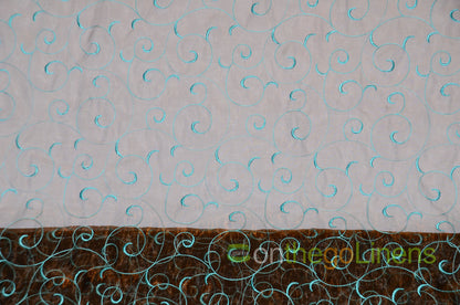 Swirl Organza Fabric by the Yard | Organza Embroidery Fabric | Multiple Colors |