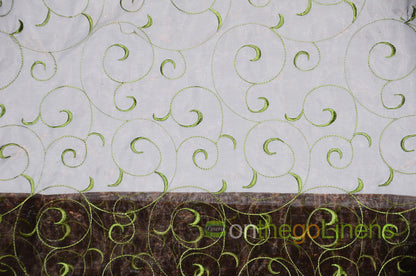 Swirl Organza Fabric by the Yard | Organza Embroidery Fabric | Multiple Colors |