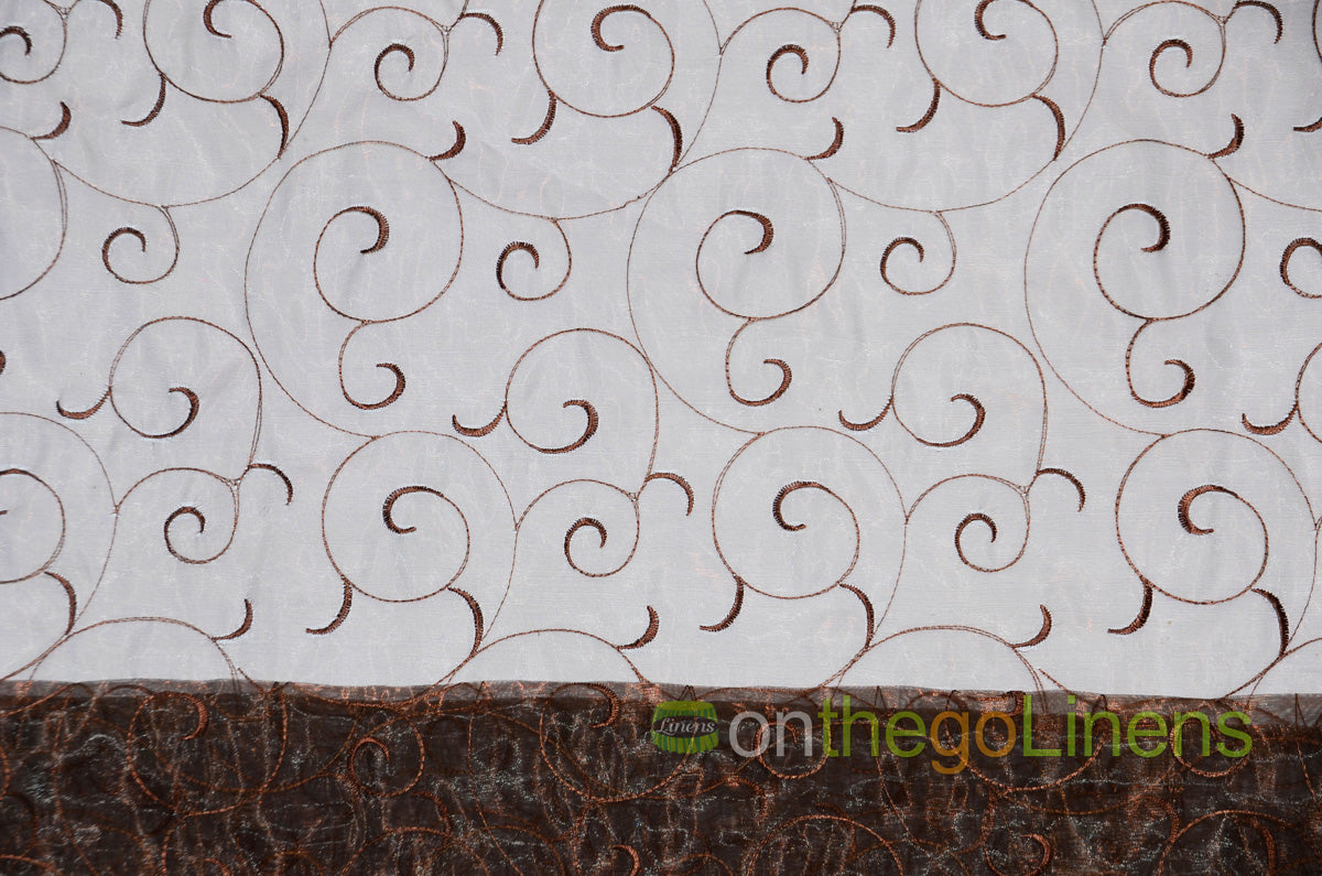 Swirl Organza Fabric by the Yard | Organza Embroidery Fabric | Multiple Colors |