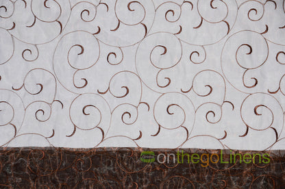 Swirl Organza Fabric by the Yard | Organza Embroidery Fabric | Multiple Colors |