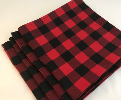Buffalo Plaid Table Napkins | 19" x 19" Table Napkins | Multiple Colors |