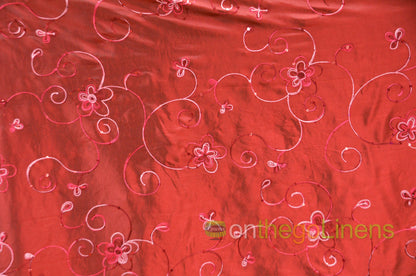 Aurora Taffeta Embroidery Fabrics | Flower Taffeta Embroidery with Sequins |
