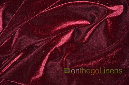 Stretch Velvet Fabric by the Yard | Soft and Smooth Spandex Velvet Fabric | 60" wide | Multiple Colors | Wholesale Bolt Available |