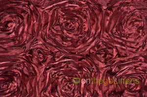 Rosette Satin Fabric by the Yard | 54" Wide | 3d Rose Satin Fabric |