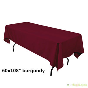 60" x 108" Banquet Polyester Tablecloth | Multiple Colors | Econoline Ready to Ship |