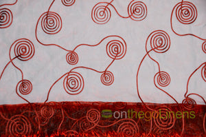 Donatello Organza Embroidery Fabric by the Yard | Multiple Colors | 54" Wide |
