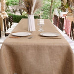 Natural Jute Burlap Table Linens | All Natural Hessian Tablecloths | Natural Color |