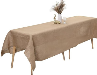 Natural Jute Burlap Table Linens | All Natural Hessian Tablecloths | Natural Color |