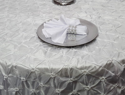 Pinwheel Button Taffeta Table Linens | Belly Button Tablecloths | Multiple Colors |