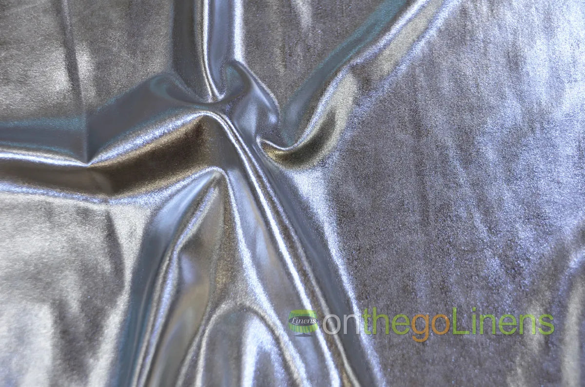 Foil Spandex Lame Fabric | Metallic Spandex Fabric by the Yard | 60" Wide | 96% Polyester 4% Spandex |