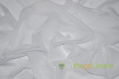 White Two Tone Chiffon