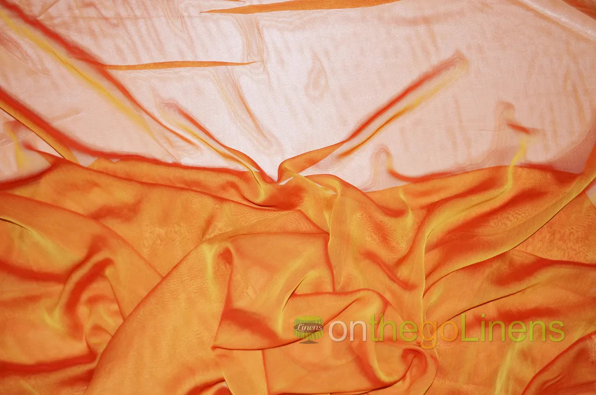 Orange Two Tone Chiffon