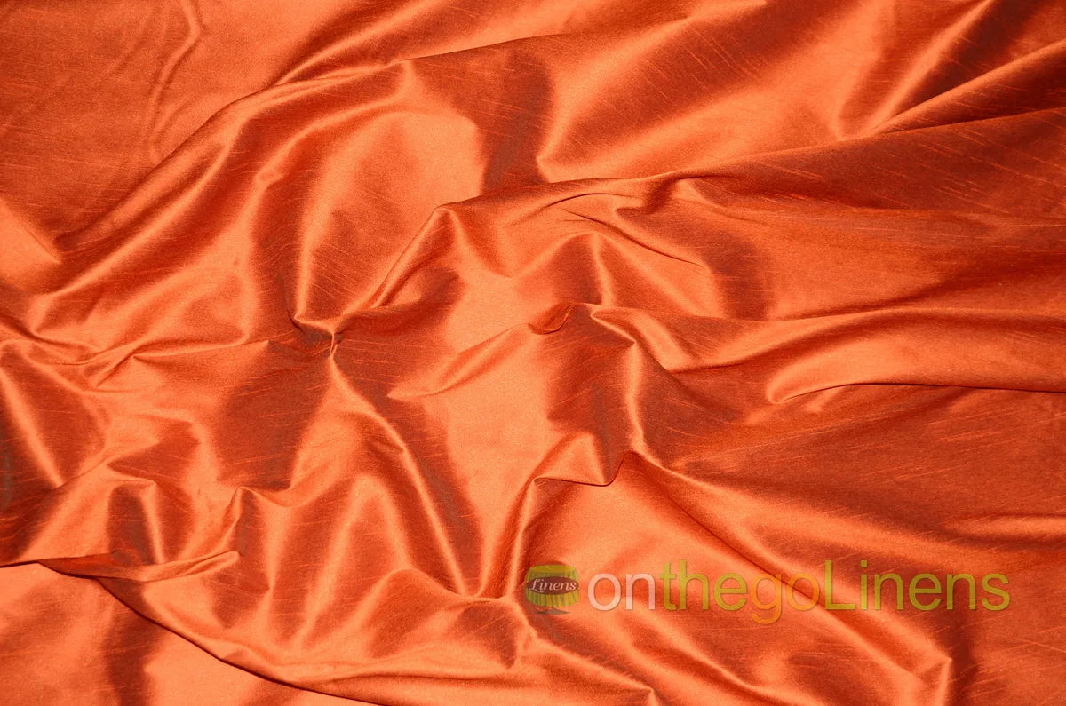 Faux Dupioni Silk Fabric | Imitation Dupioni Silk Fabric by the Yard | 54" Wide | 100% Polyester |