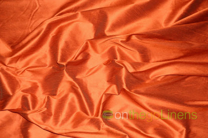 Faux Dupioni Silk Fabric | Imitation Dupioni Silk Fabric by the Yard | 54" Wide | 100% Polyester |