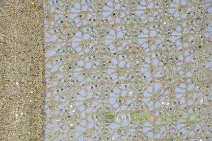 Chemical Lace Chain Embroidery Fabrics | Swirl Chain Lace Fabric by the Yard & Wholesale Bolt |