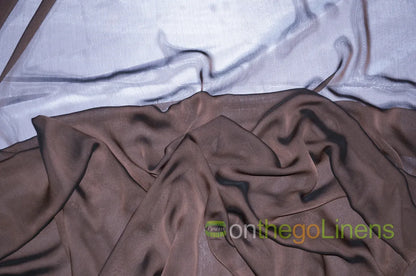 Brown Two Tone Chiffon