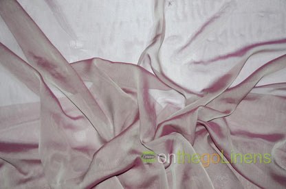 Khaki Fuchsia Two Tone Chiffon